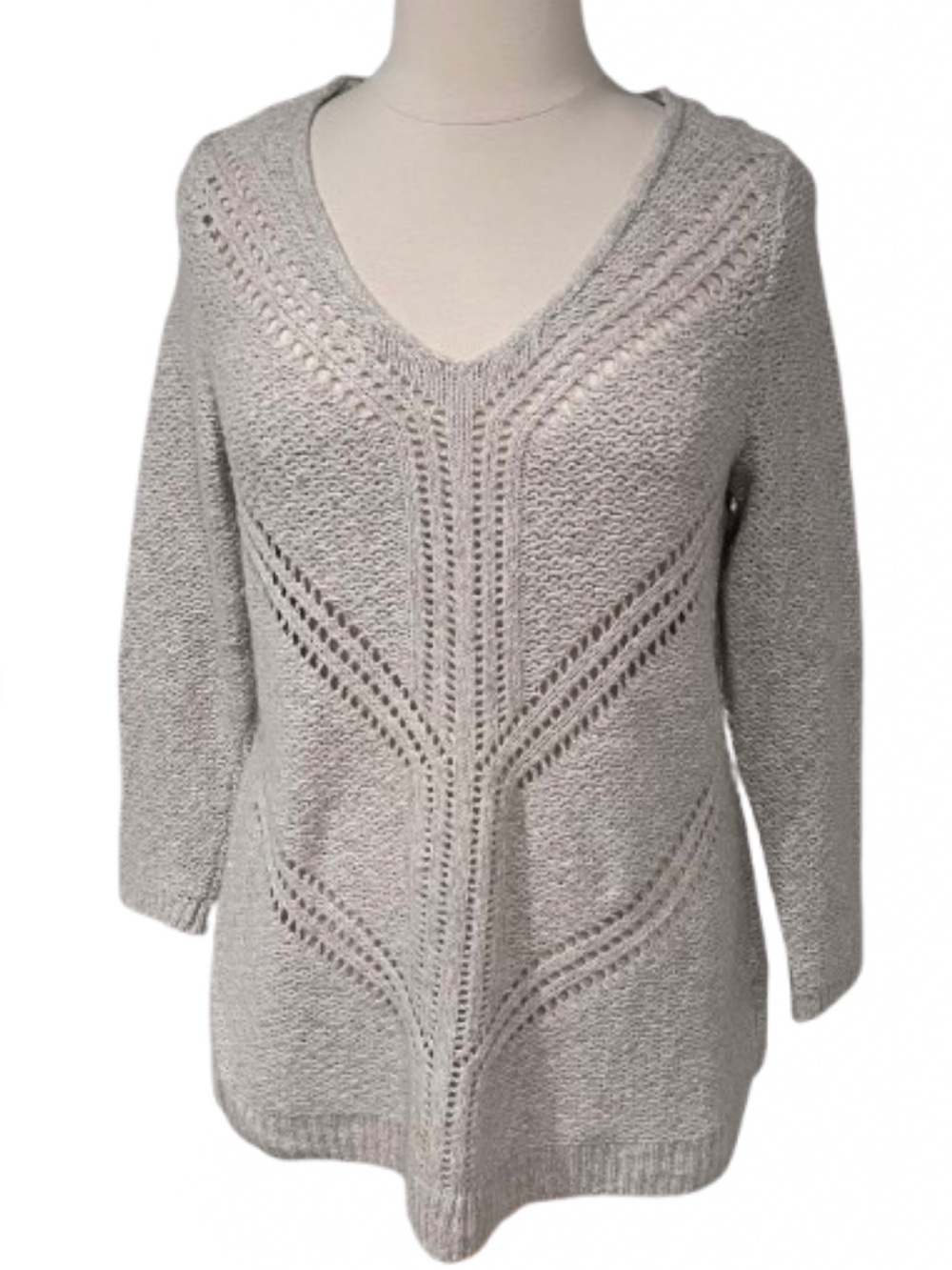 Maurices V-Neck Pointelle Sweater